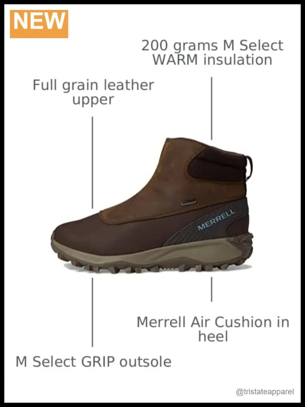 Women's Waterproof Fleece Lined Leather Pull-On Snow Boots Round Toe